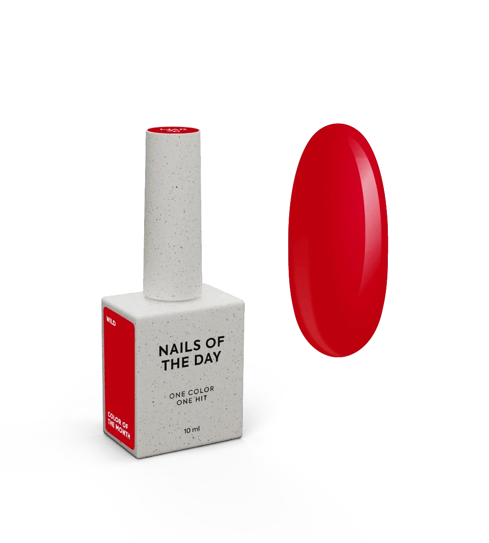 NAILSOFTHEDAY Color of the month March 2026 Wild — neobuzdano crveni gel lak, 10 ml