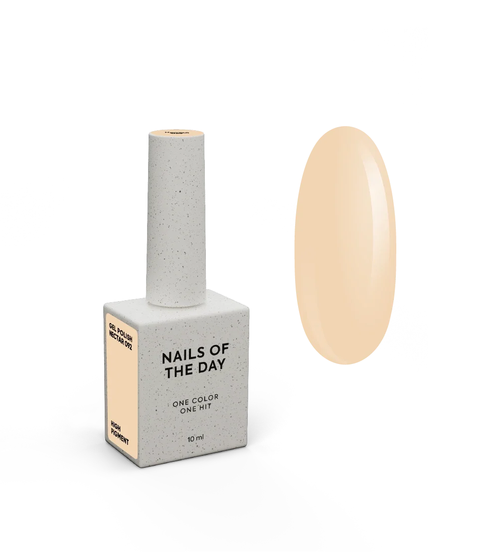 NAILSOFTHEDAY Gel polish Nectar 092 — pastelno breskvasti gel lak, 10 ml
