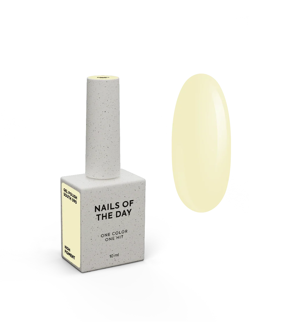 NAILSOFTHEDAY Gel polish South 090 — pastelno žuti gel lak, 10 ml