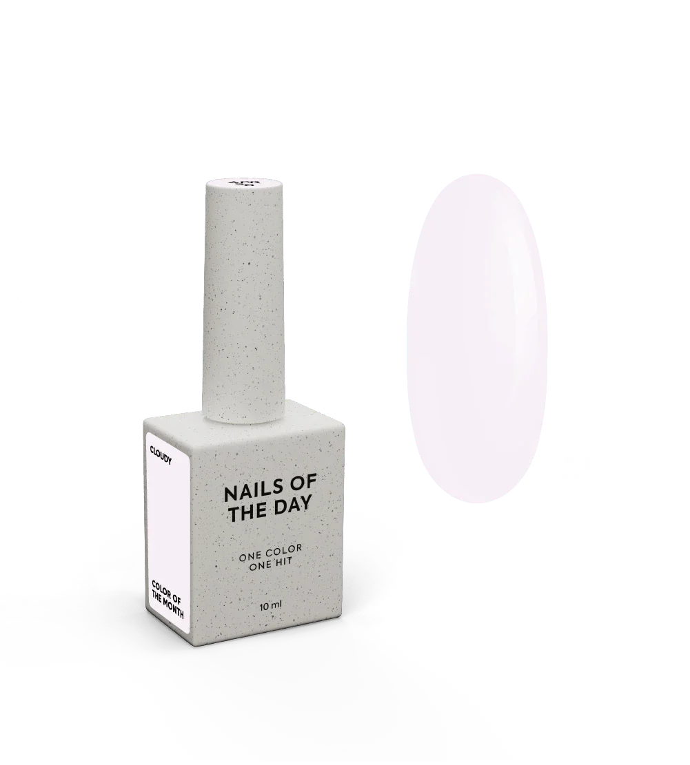 NAILSOFTHEDAY Color of the month April 2026 Cloudy — mlečno beli sa blagom ružičastom velom gel lak, 10 ml