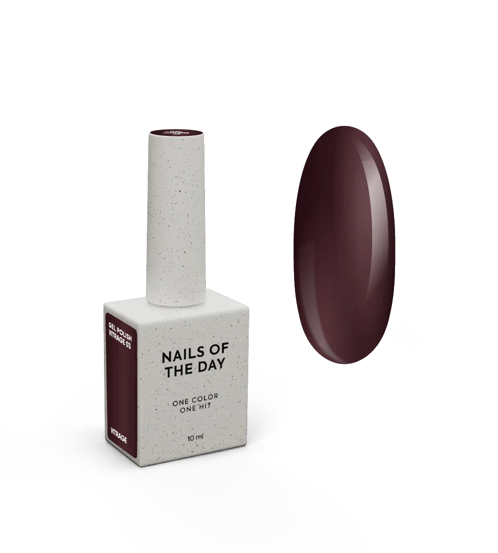 NAILSOFTHEDAY Gel Polish Vitrage 03 — vin crveni vitražni gel lak, 10 ml