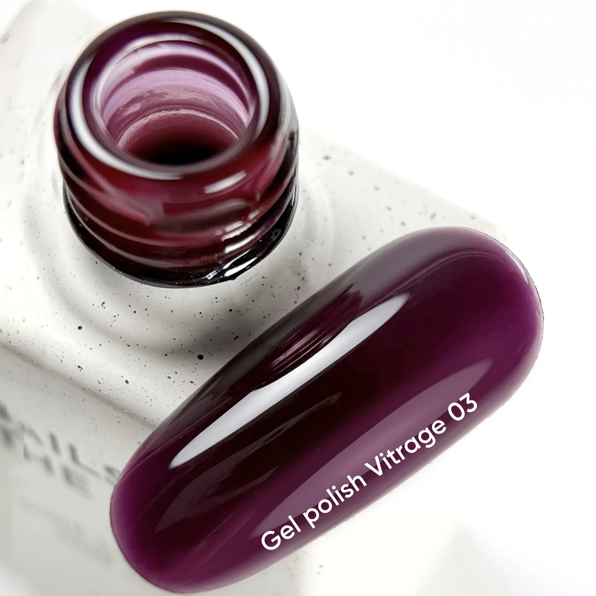 NAILSOFTHEDAY Gel Polish Vitrage 03 — vin crveni vitražni gel lak, 10 ml